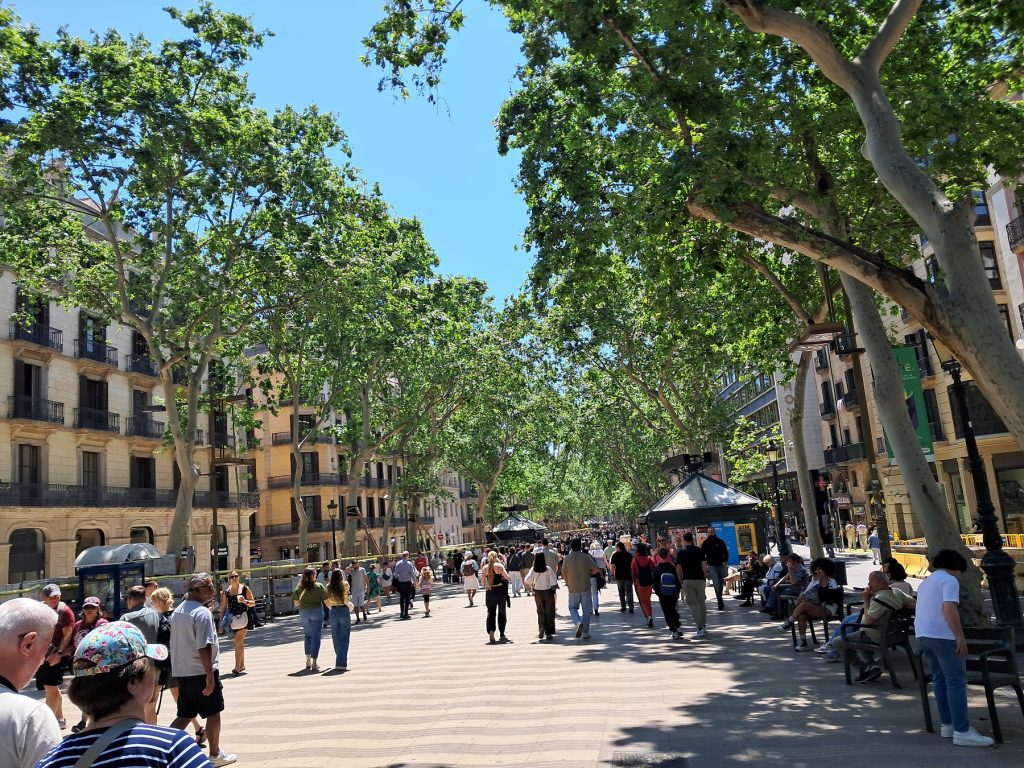 Bulevardul La Rambla din Barcelona, unde se află celebrul Gran Teatre del Liceu